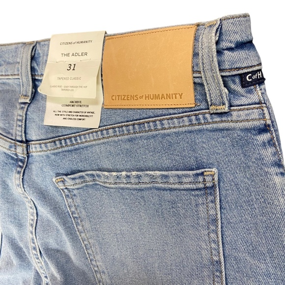 NWT Citizens of Humanity The Adler Tapered Classic Slim Stretch Jeans Heli 31 - Picture 12 of 15